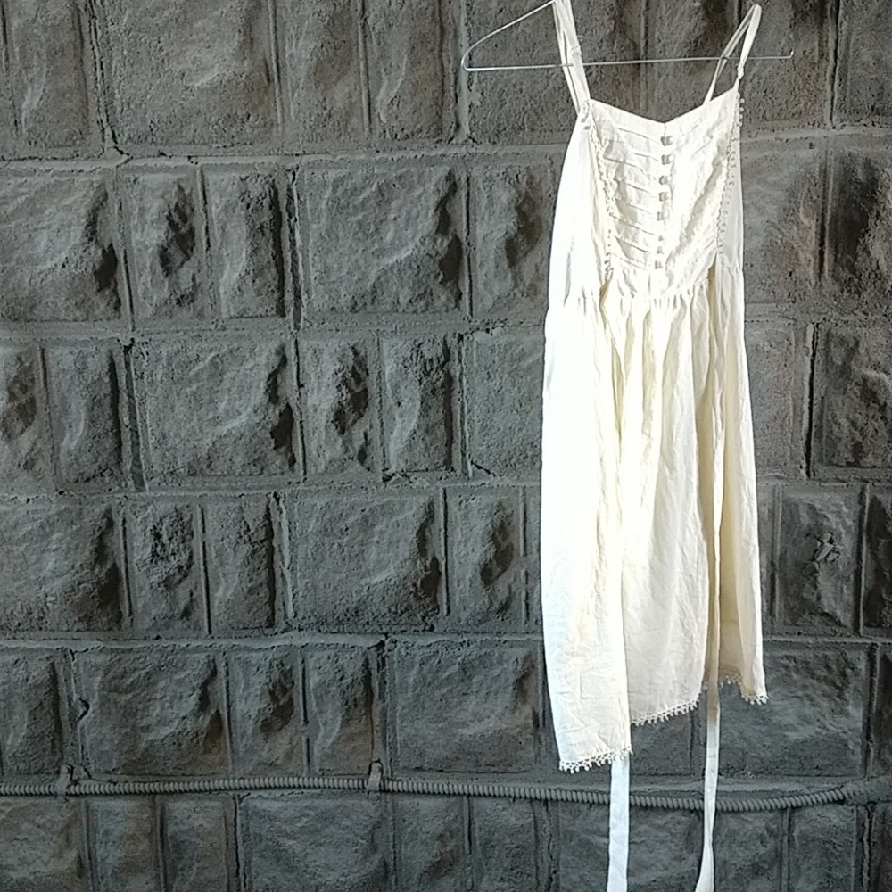 Cream Short Length Dress